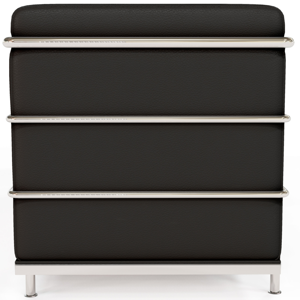 Buy 3-Seater Sofa - Upholstered in Vegan Leather - Bour Black 60659 in the United Kingdom