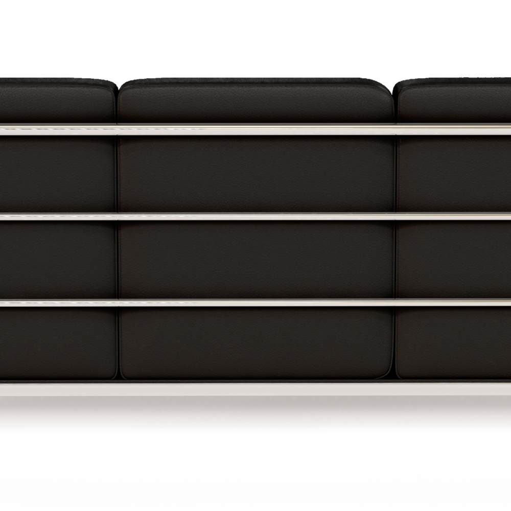 Buy 3-Seater Sofa - Upholstered in Vegan Leather - Bour Black 60659 home delivery