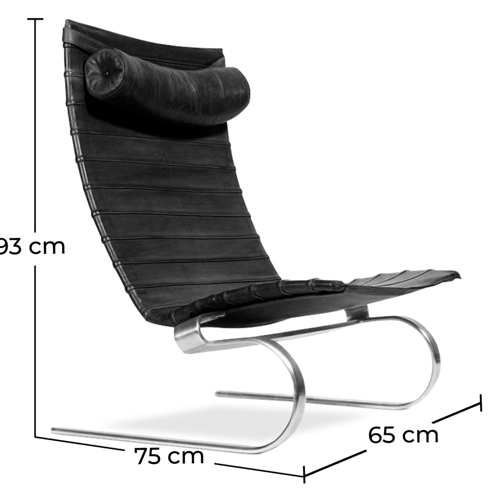 Buy PY20 Lounge Chair - Premium Leather Black 16830 - in the UK