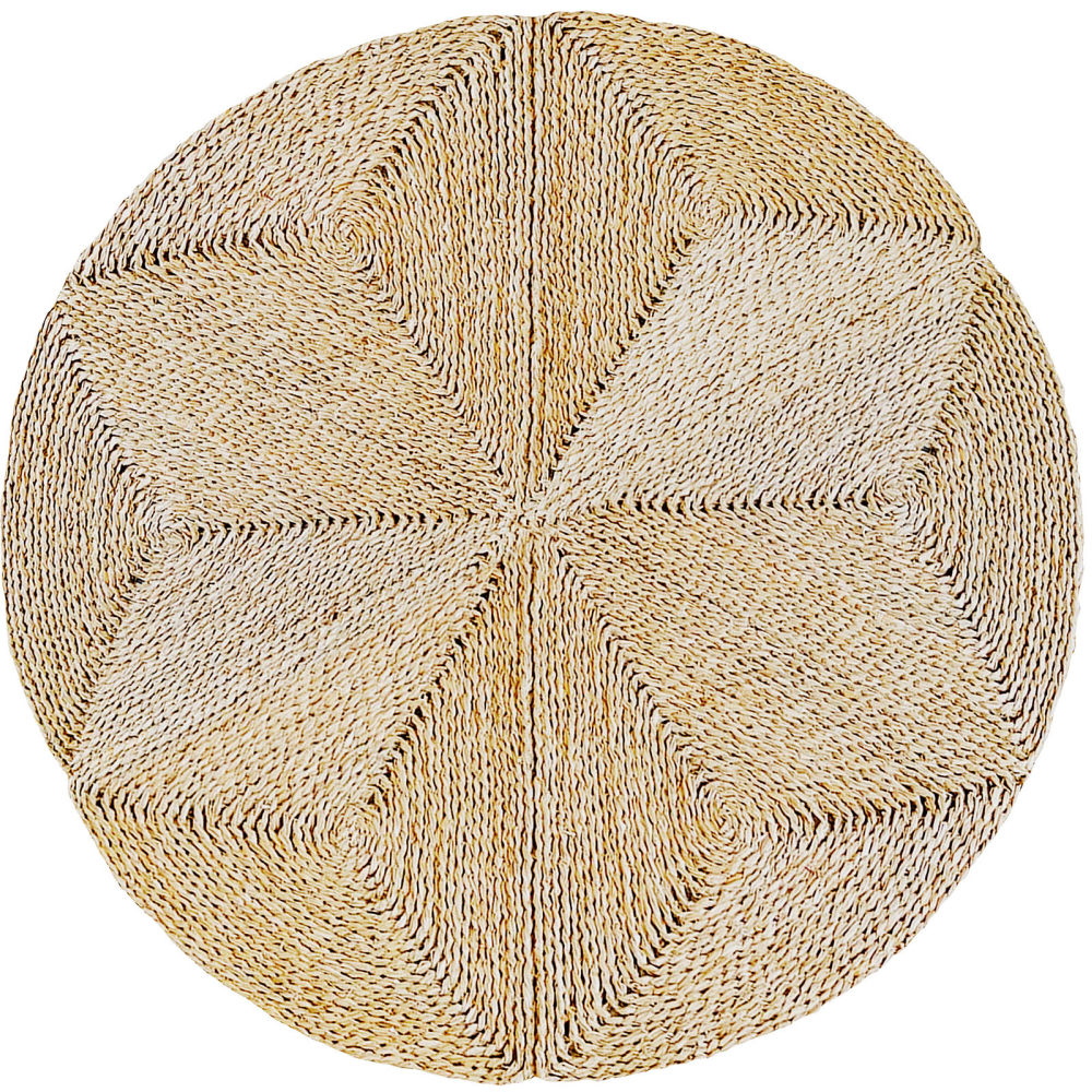 Buy Round Jute Rug - Boho Bali - 100 CM - Ubba Natural 61080 - in the UK