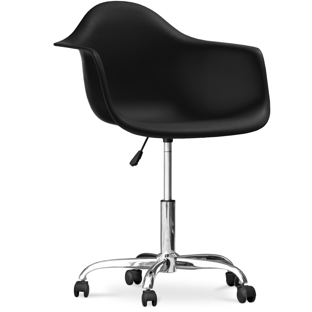 Buy Office Chair with Armrests - Desk Chair with Castors - Emery Black 14498 in the United Kingdom