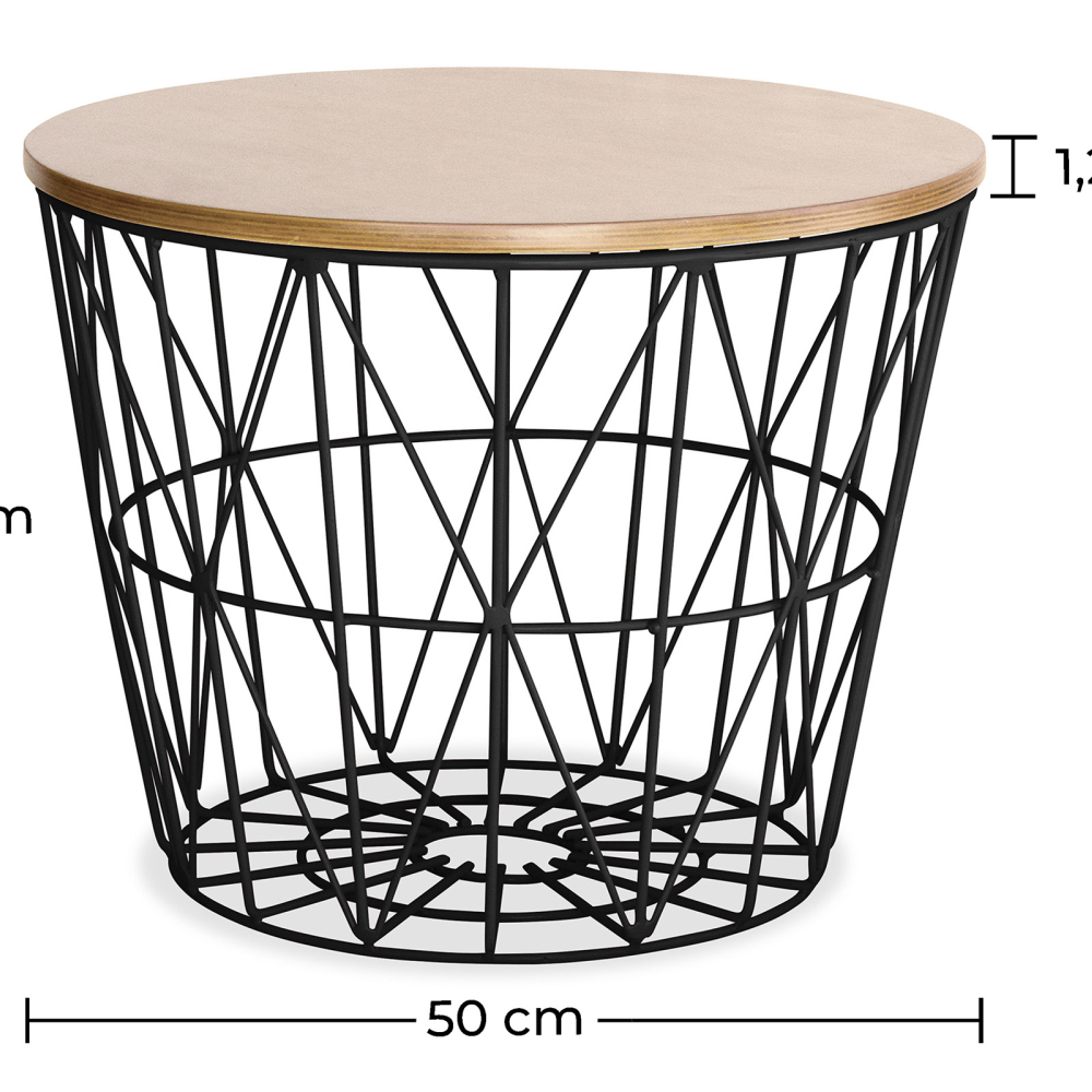 Buy Basket Side table Black 58416 home delivery
