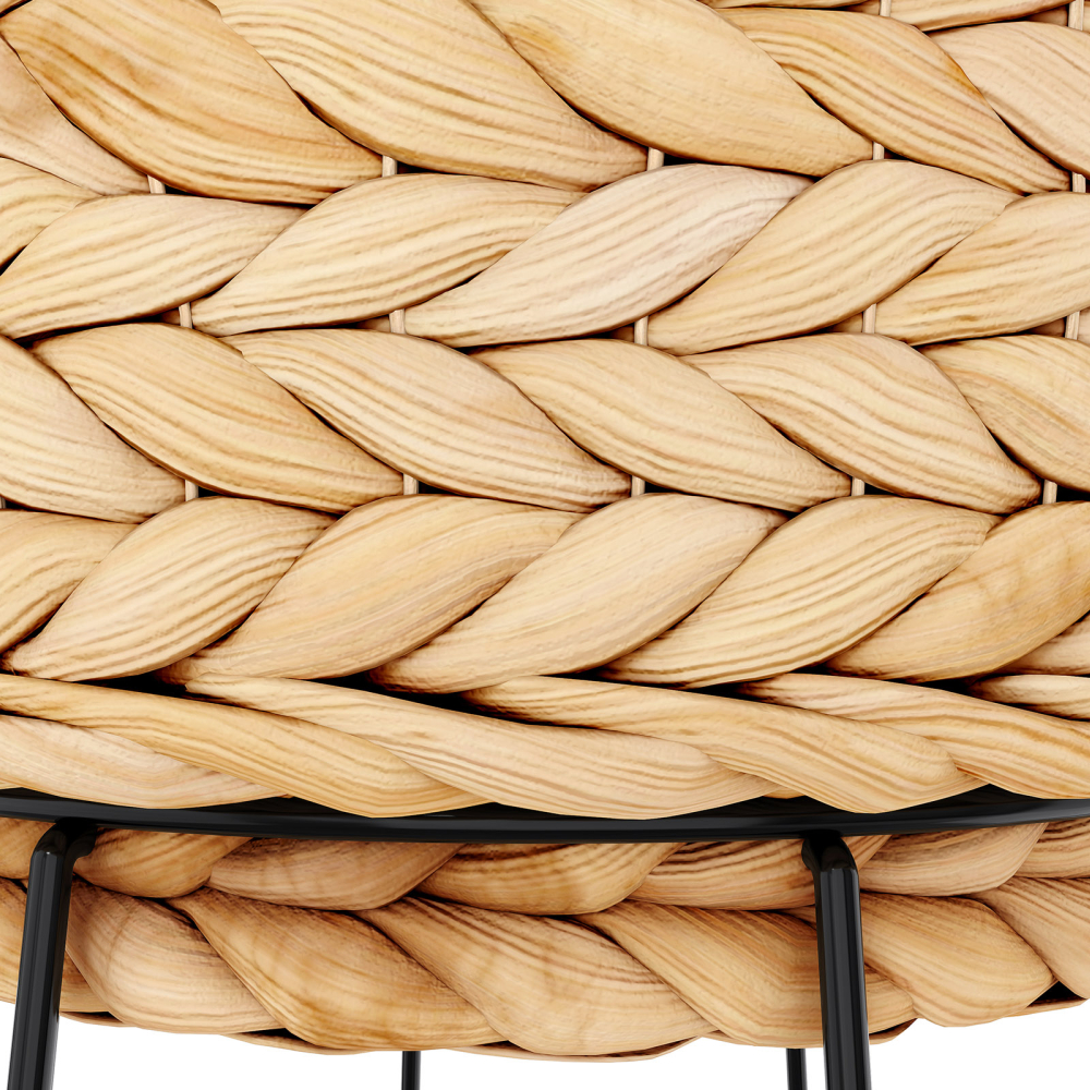 Buy Round Floor Planter - Boho Style - 65 CM - Pert Natural 61242 in the United Kingdom