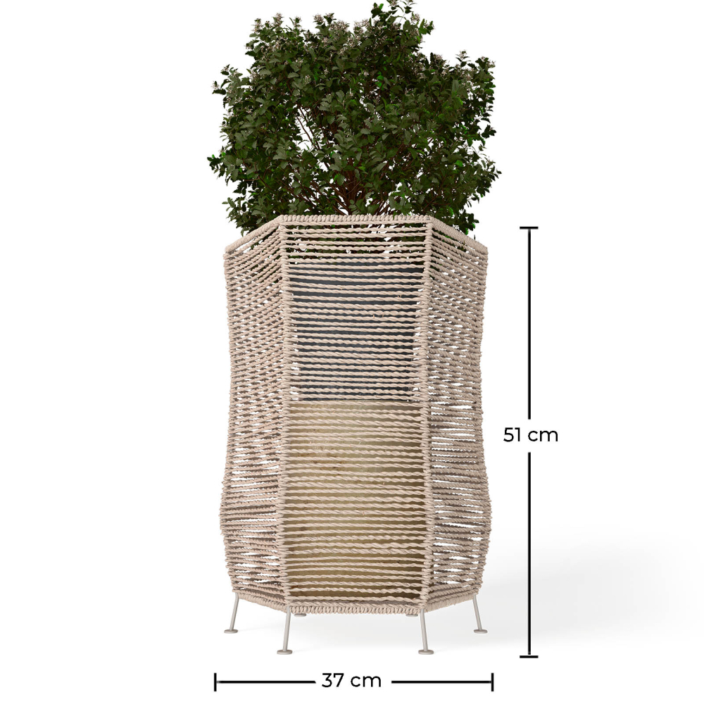 Buy Round Floor Planter - Boho Style - Gremah Natural 61246 at MyFaktory