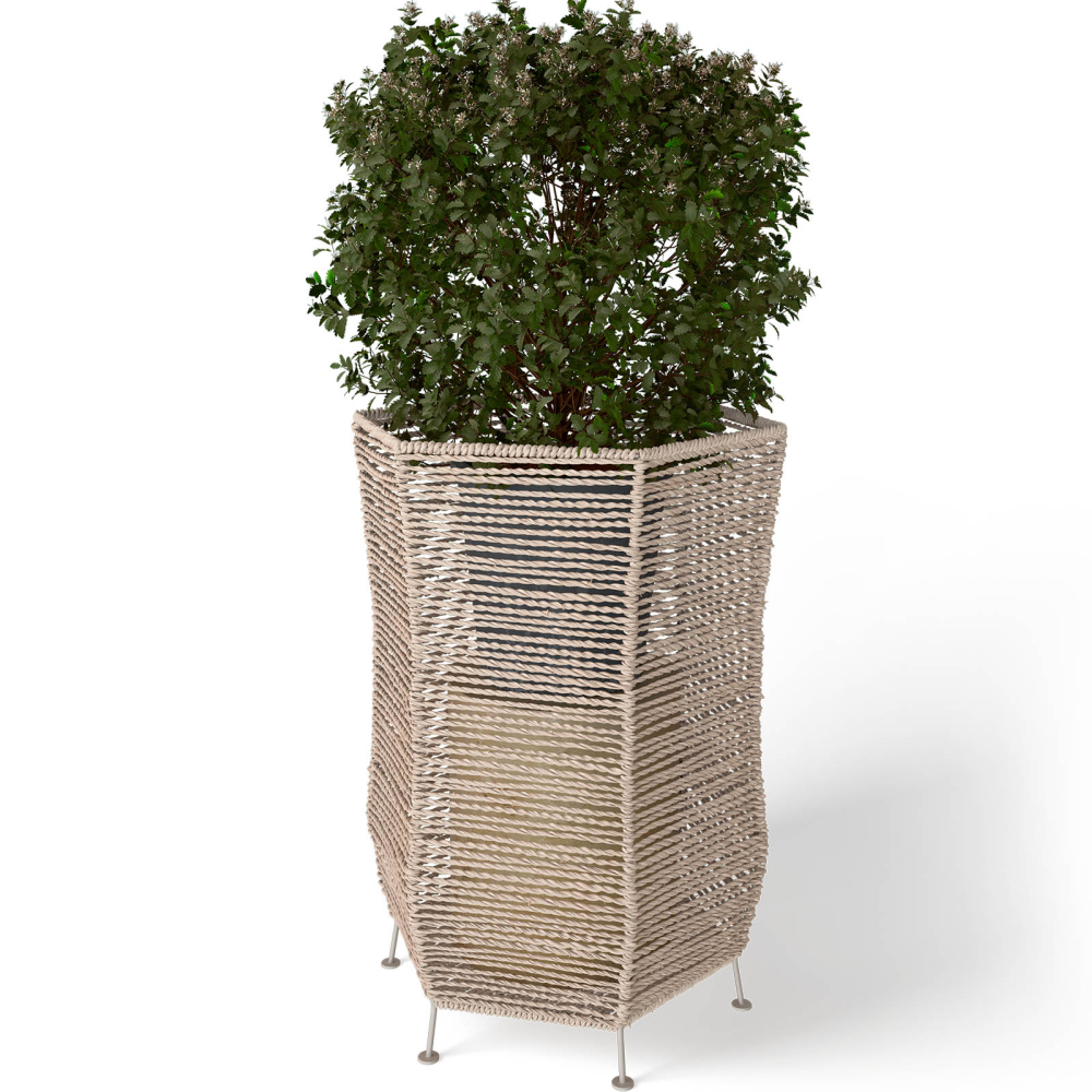 Buy Round Floor Planter - Boho Style - Gremah Natural 61246 - prices