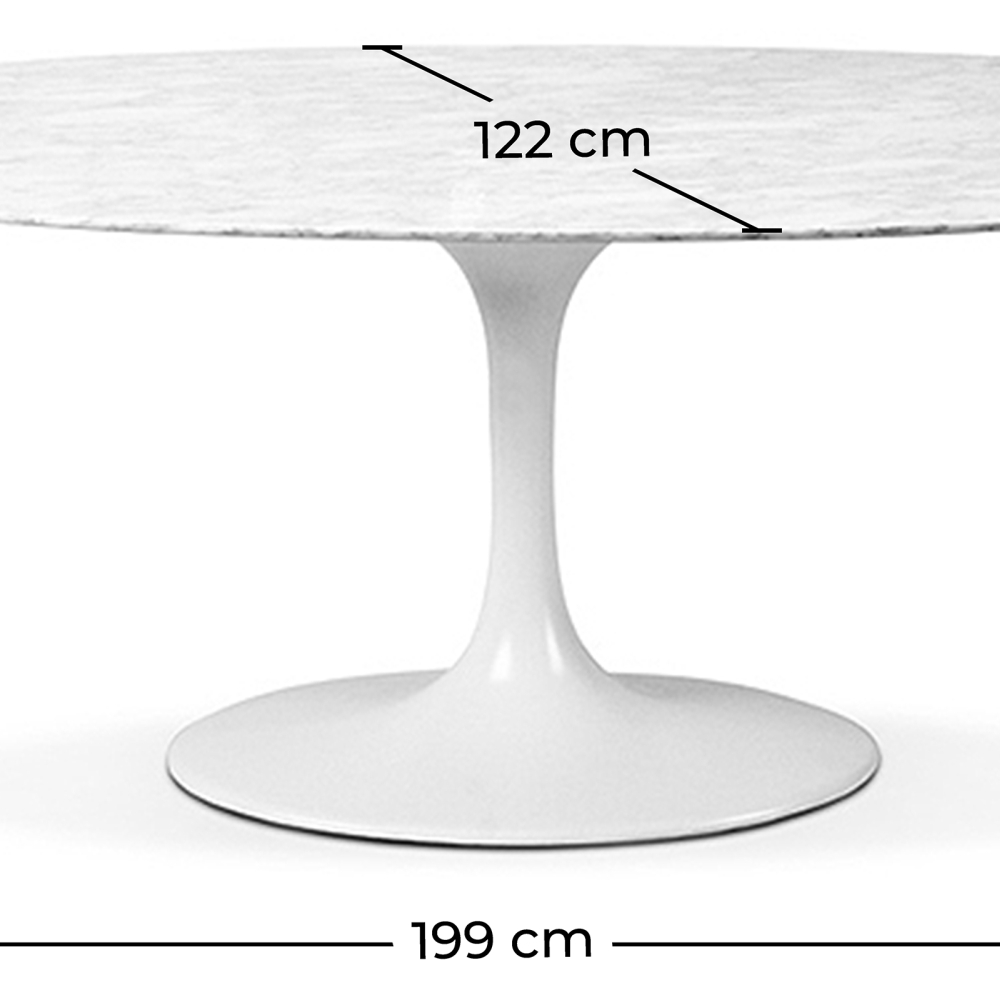 Buy Tulipa Table - Marble - 199 cm Marble 15419 home delivery