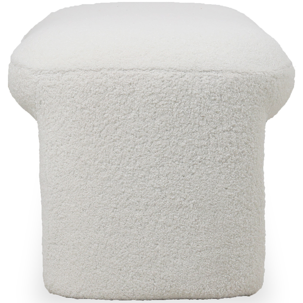 Buy Upholstered Bench in Bouclé Fabric - Loriel White 61307 - prices
