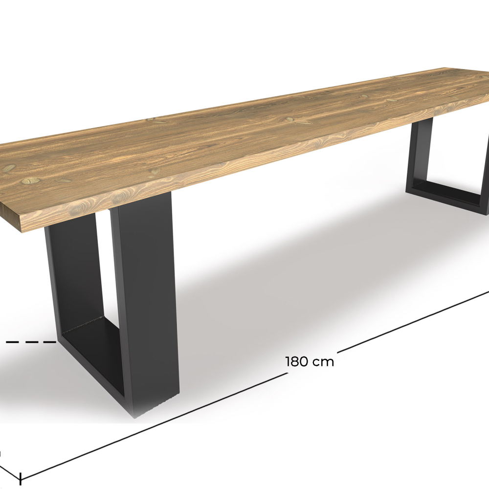 Buy Industrial style wooden bench Black 58438 - prices