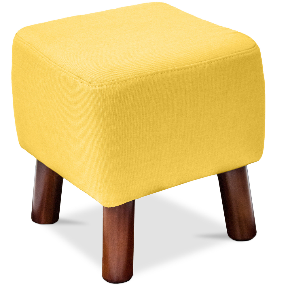 Buy Jonah scandinavian style Footstool - Fabric Yellow 55340 - prices
