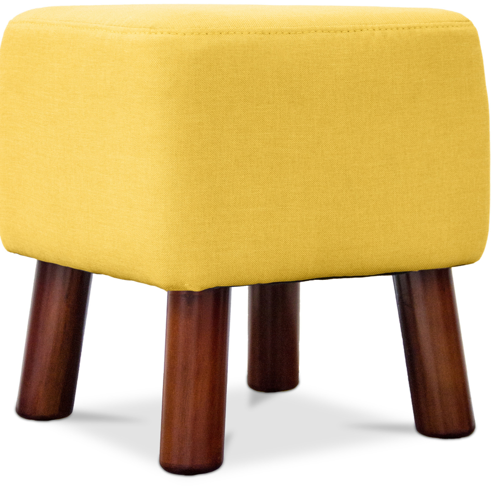 Buy Jonah scandinavian style Footstool - Fabric Yellow 55340 at MyFaktory