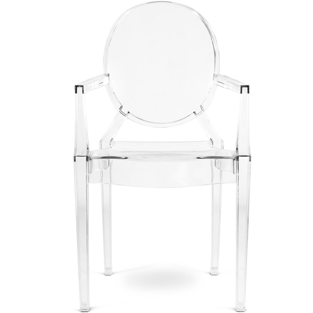 Buy Transparent Dining Chair - Armrest Design - Louis Kingg Transparent 16461 home delivery