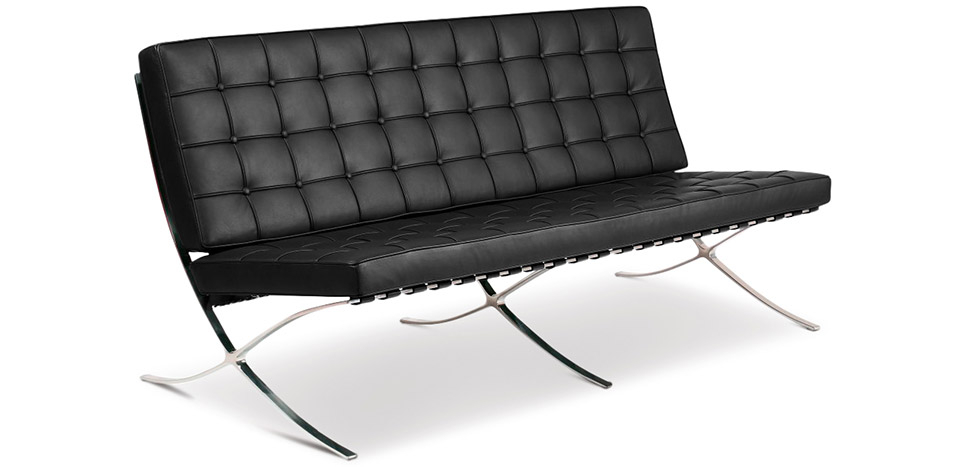 Buy City Sofa (3 seats) - Premium Leather Black 13266 - prices