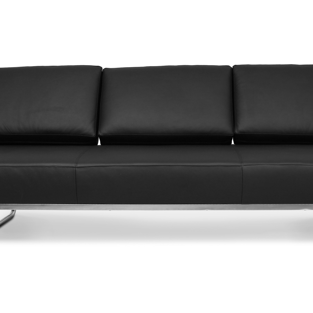 Buy Sofa Bed SQUAR (Convertible) - Premium Leather Black 14622 - in the UK