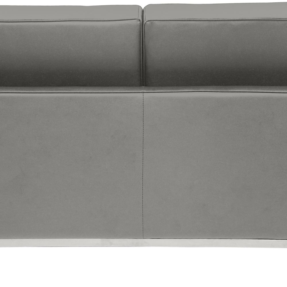 Buy Design Sofa Kanel  (2 seats) - Faux Leather Grey 13242 at MyFaktory