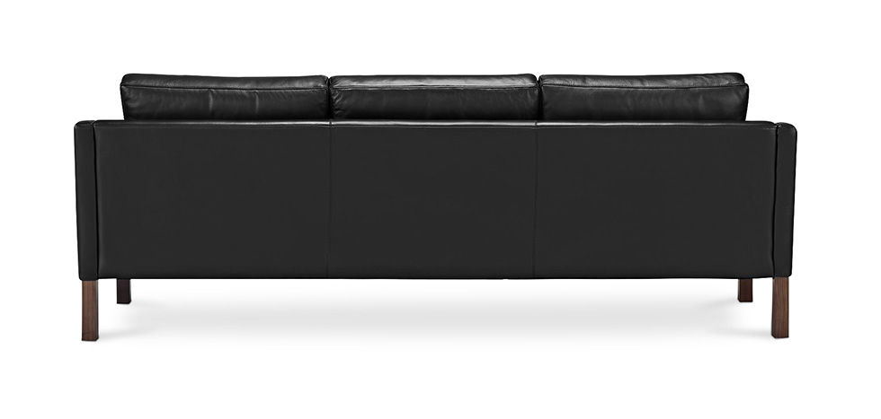 Buy Design Sofa 2213 (3 seats) - Premium Leather Black 13928 home delivery