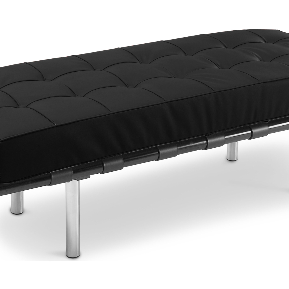 Buy City Bench (2 seats) - Faux Leather Black 13219 - in the UK
