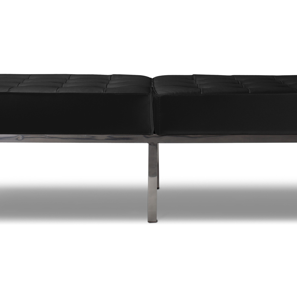 Buy Kanel Bench (3 seats) - Faux Leather Black 13216 - in the UK