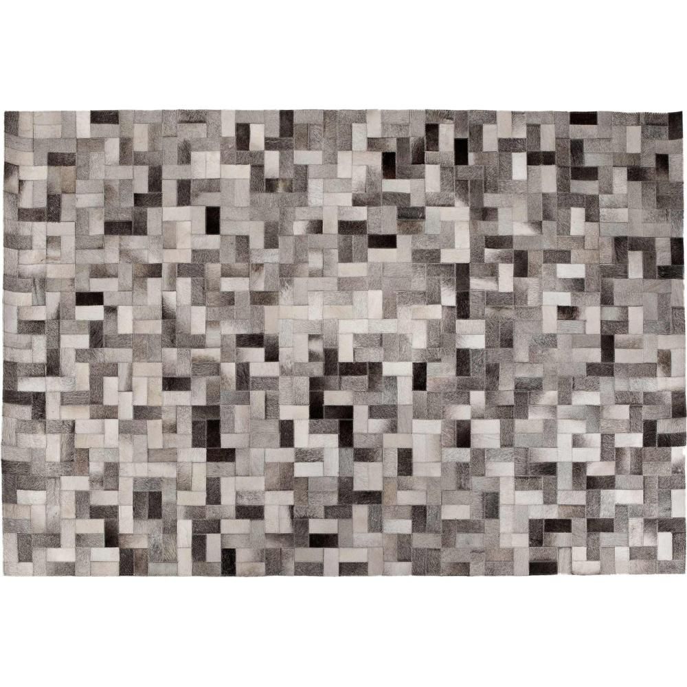  Buy Leather Design Rug - Priss Grey 58237 - in the UK