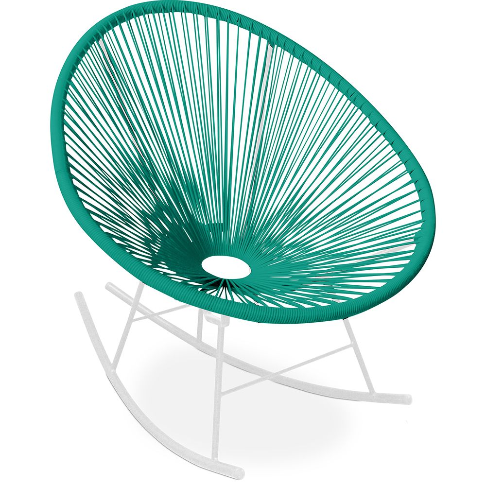  Buy Acapulco Rocking Chair - White legs - New edition Pastel green 59902 - in the UK