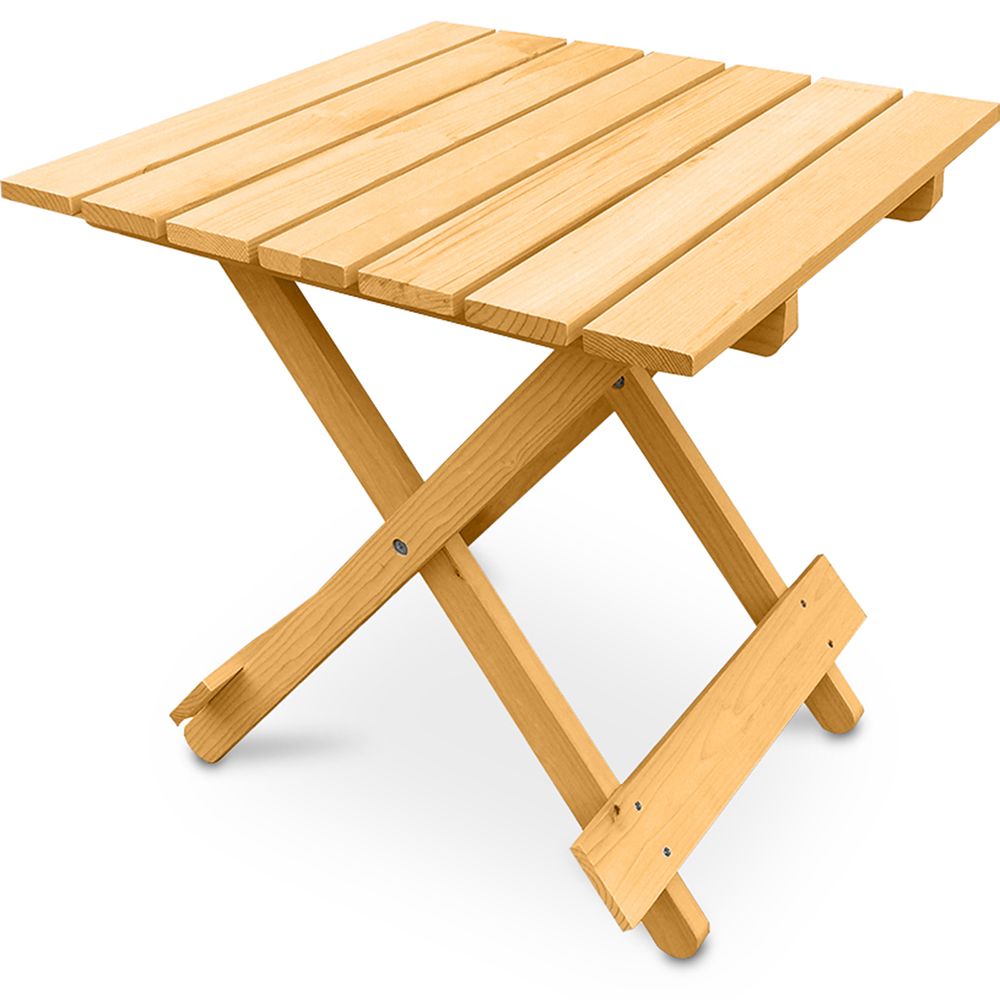  Buy Garden Table - Adirondack Wood Side Table  - Anela Natural wood 60007 - in the UK