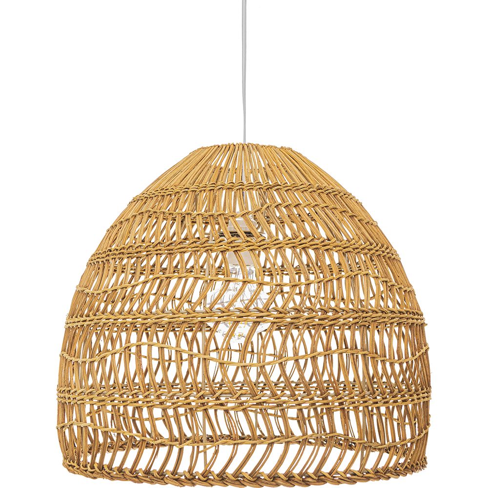  Buy Hanging Lamp Boho Bali Design Natural Rattan - 40 cm - Seam Natural wood 60044 - in the UK