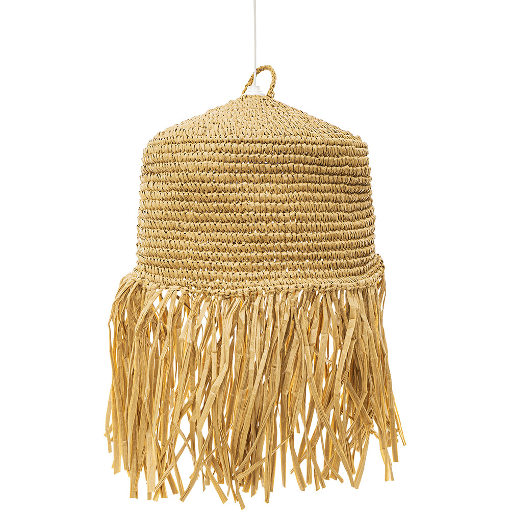  Buy Hanging Lamp Boho Bali Design Natural Rattan - Hiue Natural wood 60050 - in the UK