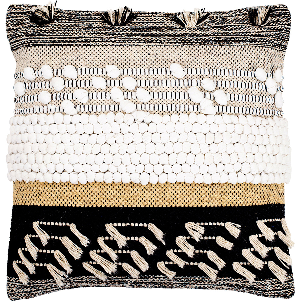  Buy Square Cotton Cushion in Boho Bali Style cover + filling - Claudia Multicolour 60215 - in the UK