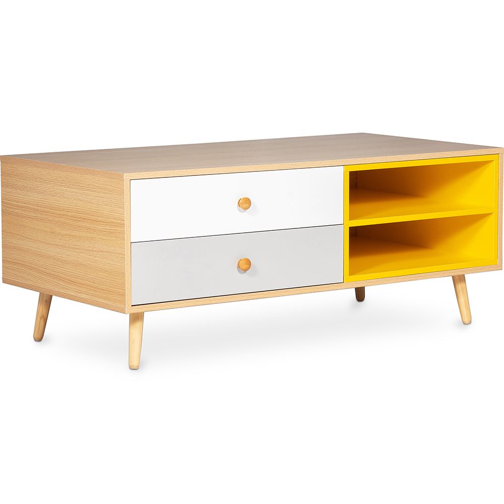  Buy Wooden TV Stand - Scandinavian Design - Preius Natural wood 60408 - in the UK