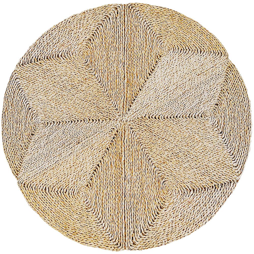  Buy Round Jute Rug - Boho Bali - 120 CM - Ubba Natural 61081 - in the UK