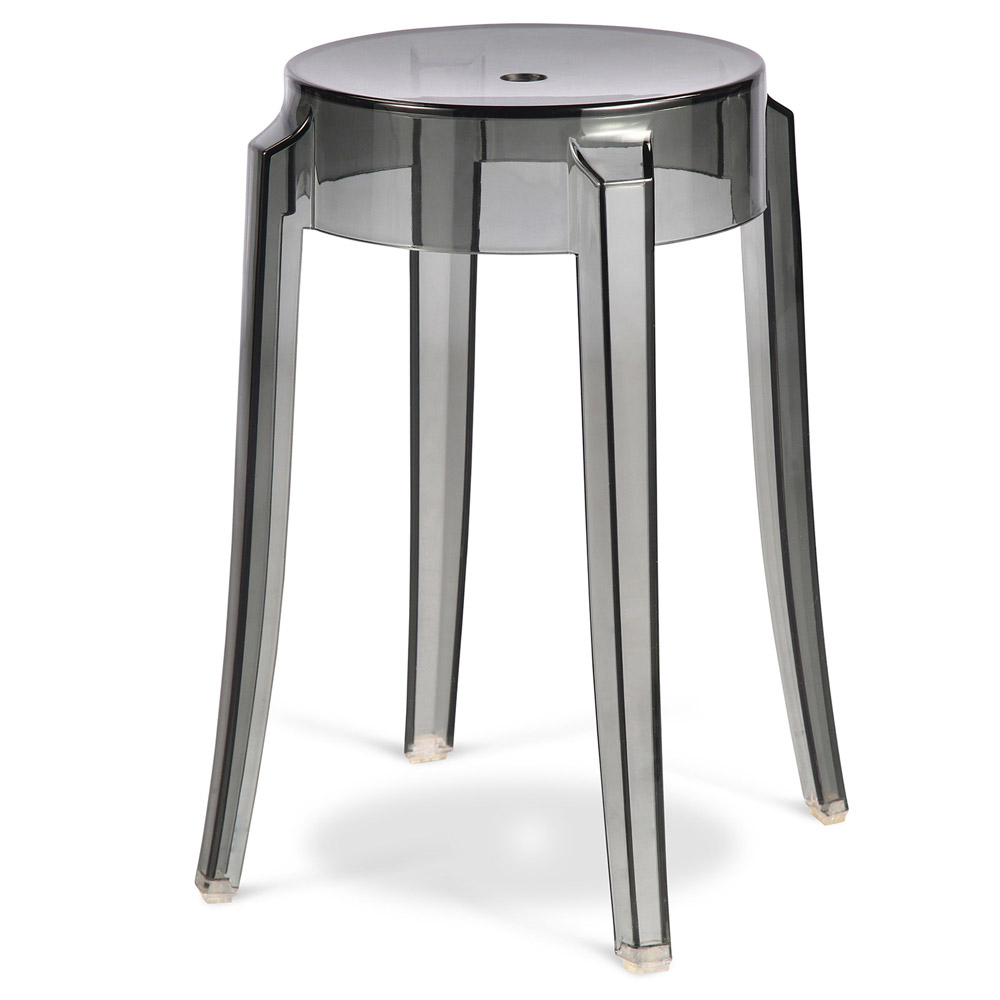  Buy Stool  Victoire - 47cm - Design Transparent Light grey 29572 - in the UK
