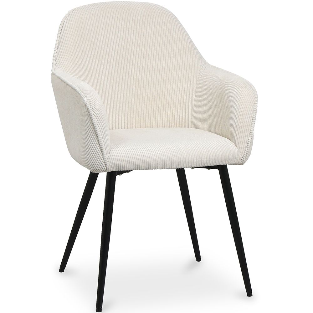  Buy Upholstered Dining Chair in Velvet - Saza Beige 61297 - in the UK