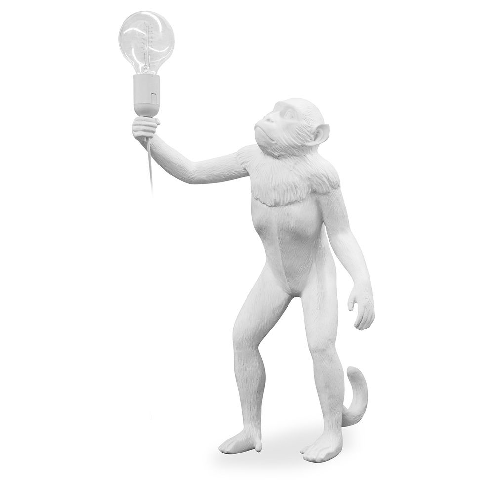 Buy Table Lamp - Monkey Living Room Lamp - Reni White 58443 - in the UK