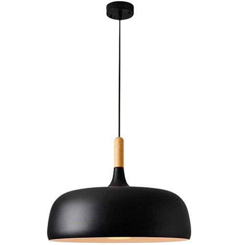  Buy Ceiling lamp in black metal and wood - Cirkas Black 59163 - in the UK