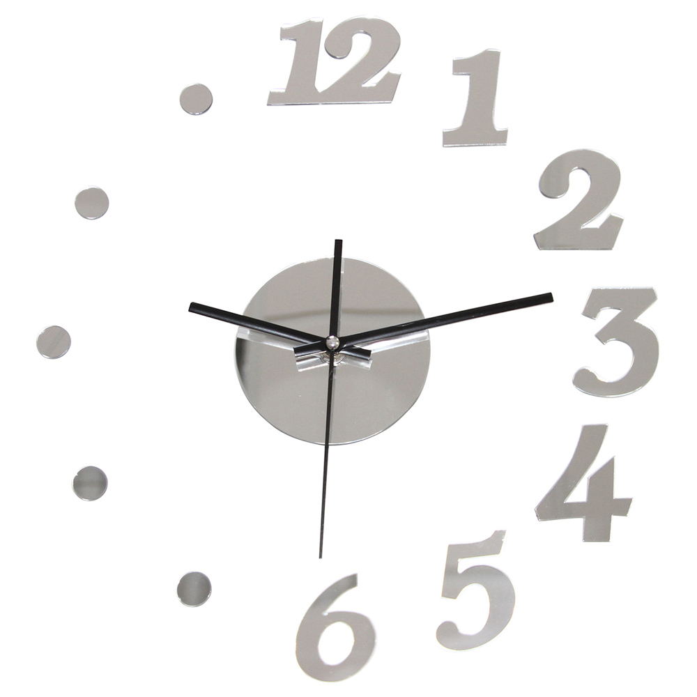  Buy Half Way Wall Clock Silver 58202 - in the UK