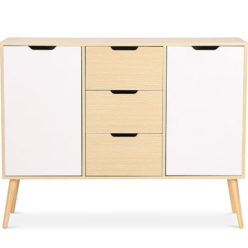  Buy Wooden Sideboard - Scandinavian Design - 3 drawers - Regir Natural wood 59652 - in the UK