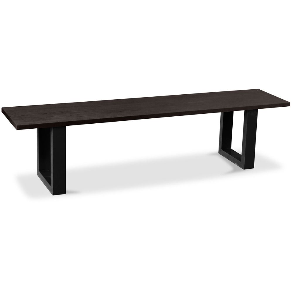  Buy Industrial style wooden bench Black 58438 - in the UK