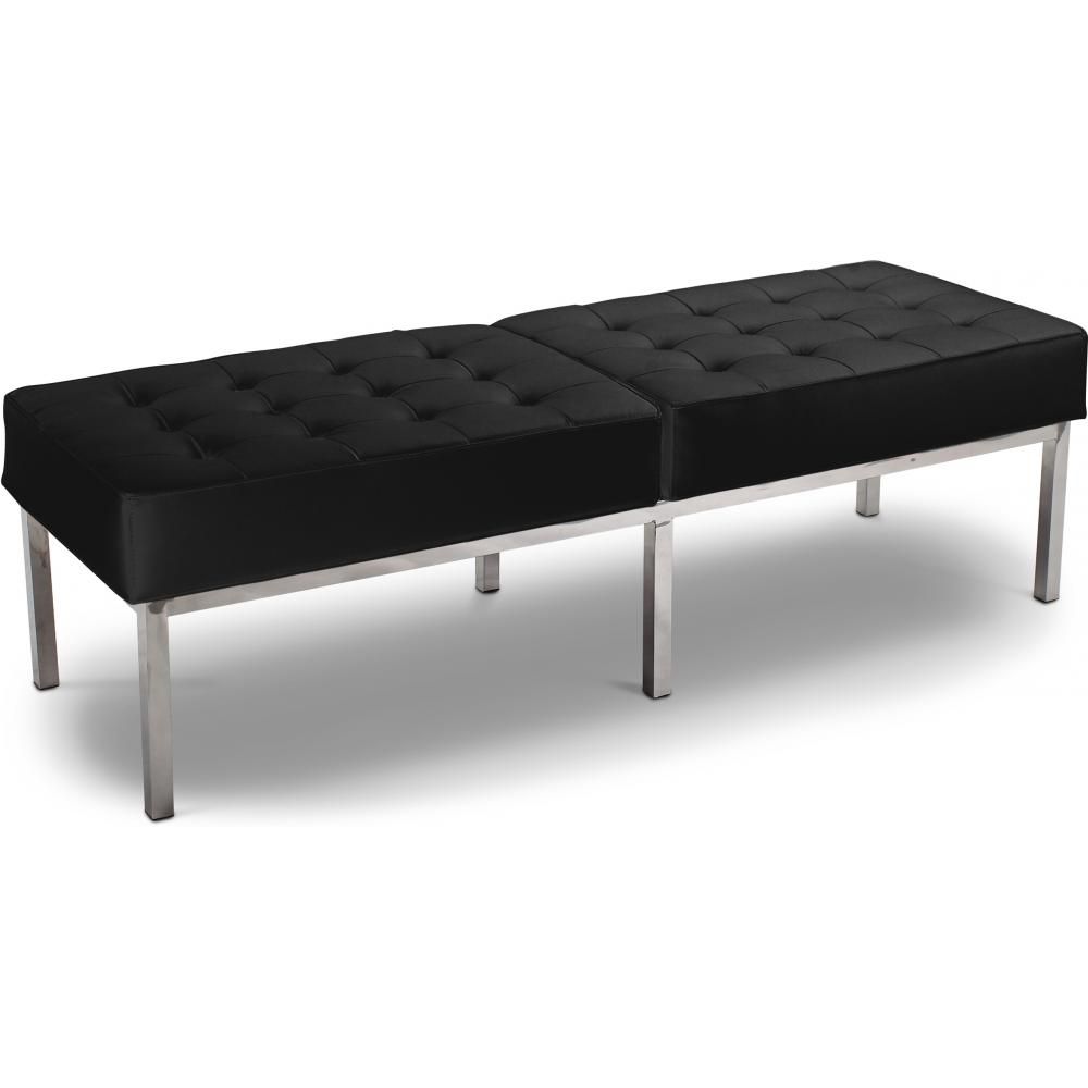  Buy Kanel Bench (3 seats) - Faux Leather Black 13216 - in the UK