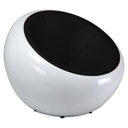  Buy Pada Ball Chair Armchair - Faux Leather Black 13195 - in the UK