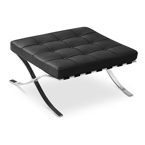  Buy City Ottoman - Premium Leather Black 58377 - in the UK