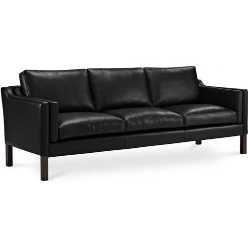  Buy Design Sofa 2213 (3 seats) - Premium Leather Black 13928 - in the UK