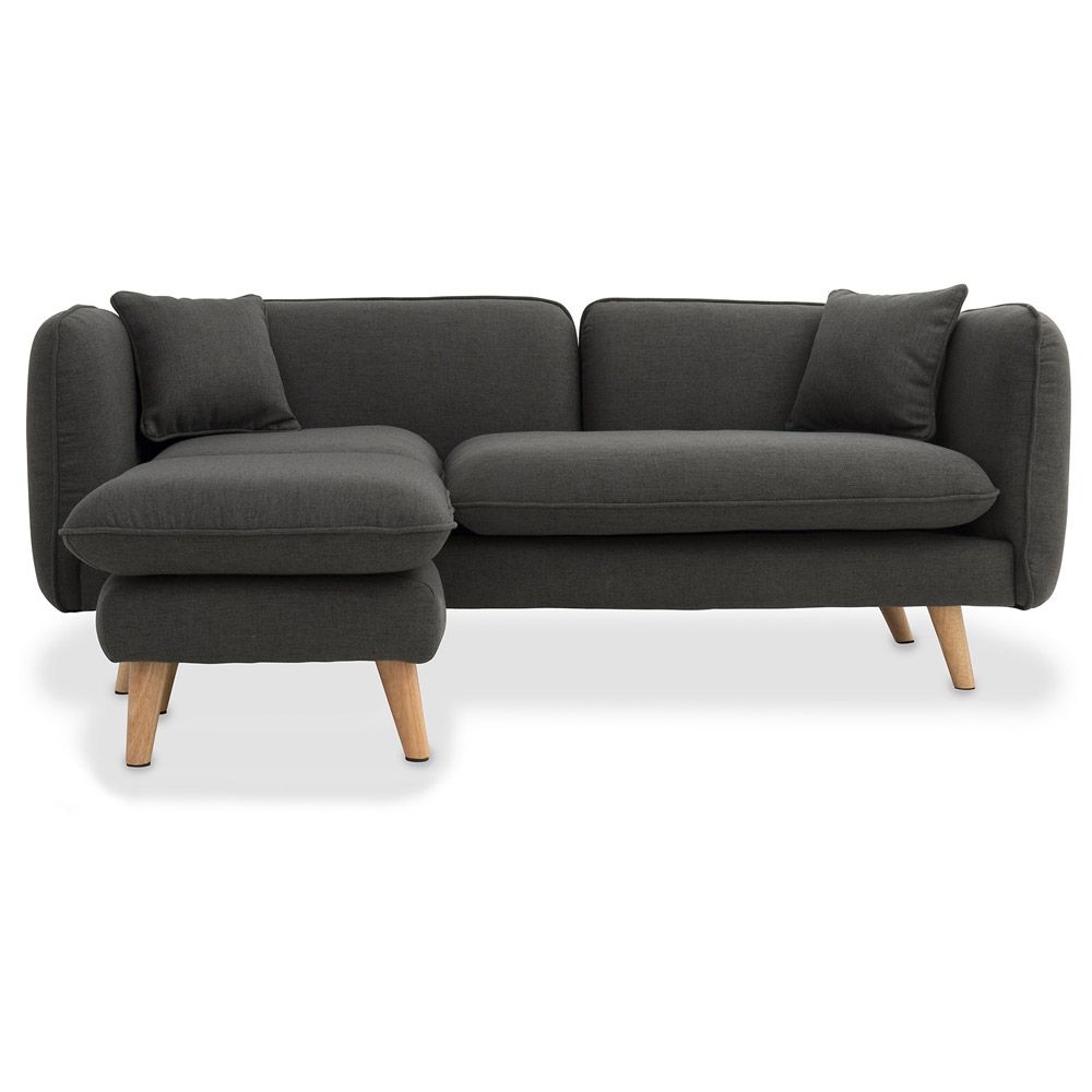  Buy Scandinavian style corner sofa - Eider Dark grey 58759 - in the UK