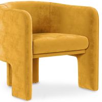 Velvet Upholstered Armchair - Connor Yellow 60700 photo 9 Buy Velvet Upholstered Armchair - Connor Yellow 60700 in the United Kingdom