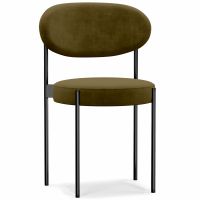 Dining Chair - Upholstered in Velvet - Black Metal - Martha Olive 61003 photo 2 Buy Dining Chair - Upholstered in Velvet - Black Metal - Martha Olive 61003 - prices