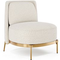 Designer Armchair - Upholstered in Bouclé Fabric - Sabah White 61015 photo 1 Buy Designer Armchair - Upholstered in Bouclé Fabric - Sabah White 61015 - in the UK