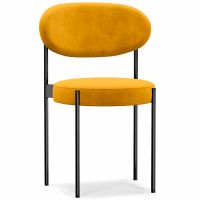 Dining Chair - Upholstered in Velvet - Black Metal - Martha Yellow 61003 photo 9 Buy Dining Chair - Upholstered in Velvet - Black Metal - Martha Yellow 61003 in the United Kingdom