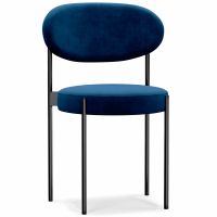 Dining Chair - Upholstered in Velvet - Black Metal - Martha Dark blue 61003 photo 8 Buy Dining Chair - Upholstered in Velvet - Black Metal - Martha Dark blue 61003 at MyFaktory