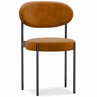 Dining Chair - Upholstered in Velvet - Black Metal - Martha Mustard 61003 photo 1 Buy Dining Chair - Upholstered in Velvet - Black Metal - Martha Mustard 61003 - in the UK
