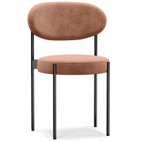 Dining Chair - Upholstered in Velvet - Black Metal - Martha Cream 61003 photo 3 Buy Dining Chair - Upholstered in Velvet - Black Metal - Martha Cream 61003 at MyFaktory