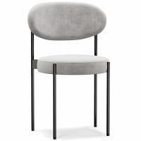 Dining Chair - Upholstered in Velvet - Black Metal - Martha Light grey 61003 photo 11 Buy Dining Chair - Upholstered in Velvet - Black Metal - Martha Light grey 61003 - in the UK