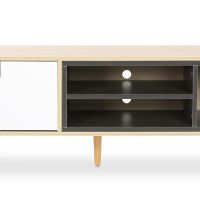 Wooden TV Stand - Scandinavian Design - Freya  Grey 59659 photo 1 Buy Wooden TV Stand - Scandinavian Design - Freya  Grey 59659 - in the UK